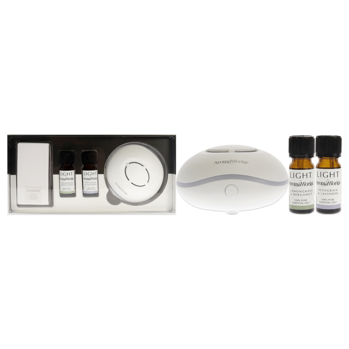 Picture of Aromaworks I0129234 Light Range USB Aroma Diffuser Set - 4 Piece
