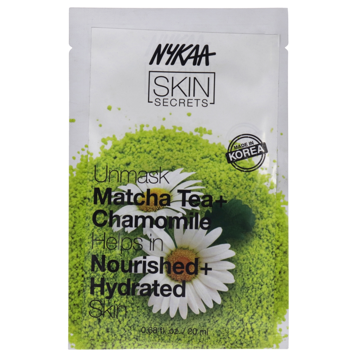 I0136766 1 oz Skin Secrets Sheet Mask - Matcha Tea & Chamomile