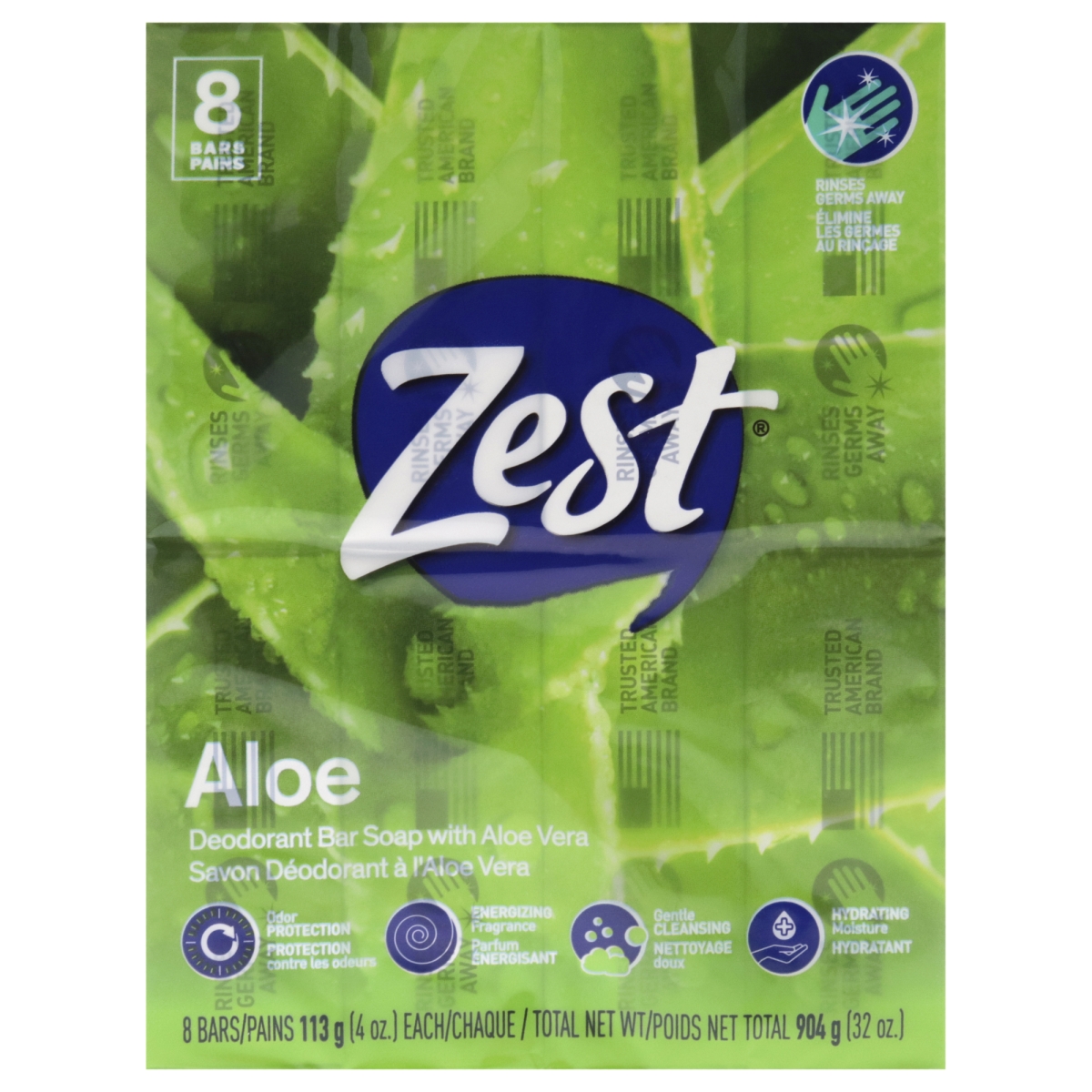 I0145953 8 x 4 oz Deodorant Bar Soap - Aloe - 8 Piece