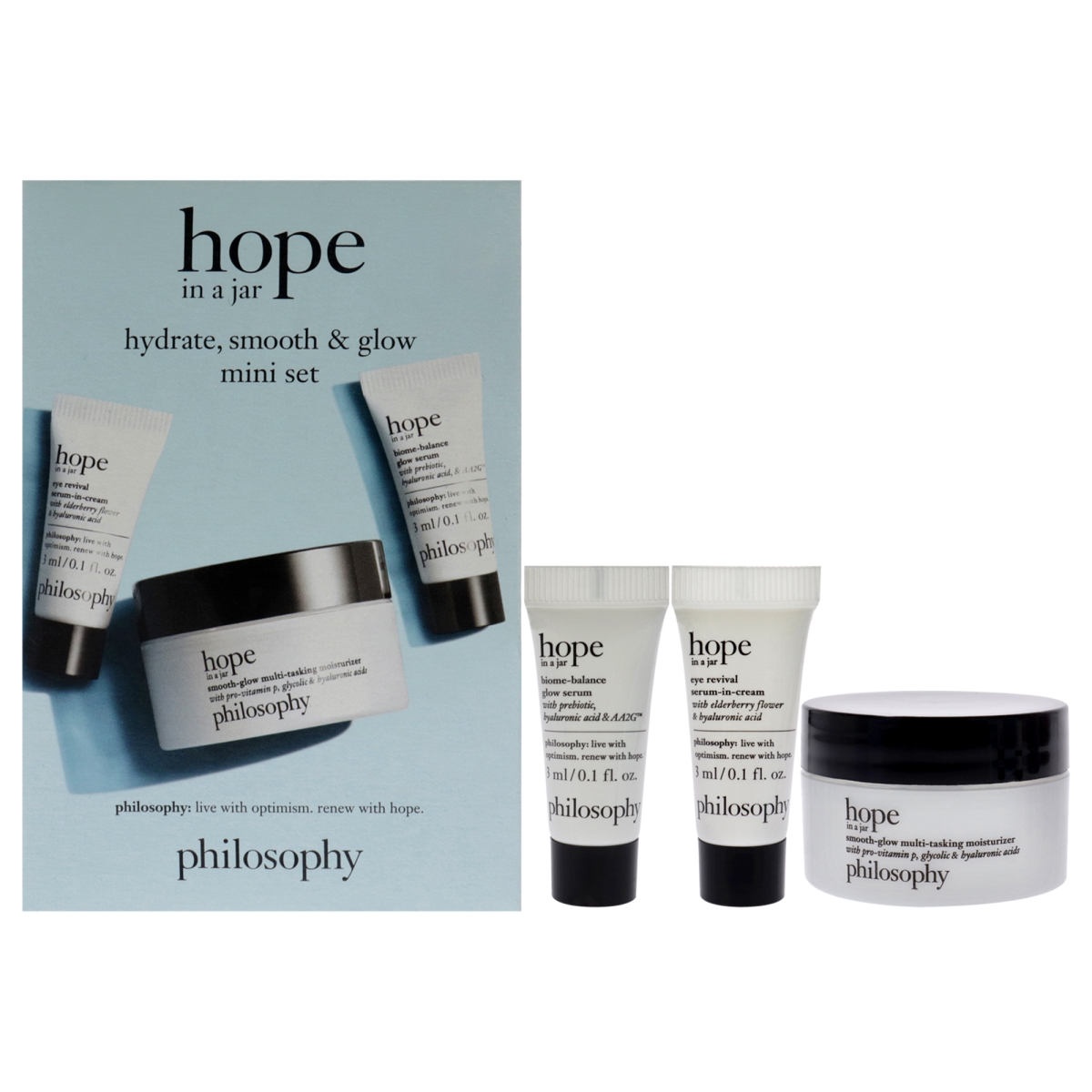 I0138965 Hope in A Jar Hydrate-Smooth & Glow Mini Set - 3 Piece