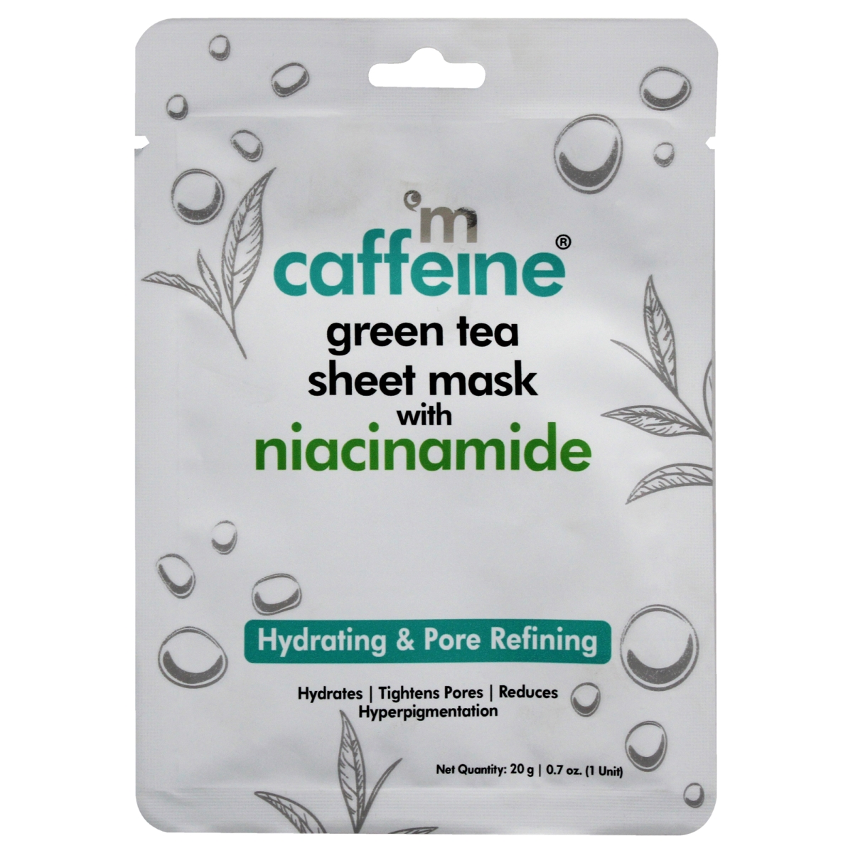 I0145195 0.7 oz Green Tea Sheet Mask with Niacinamide
