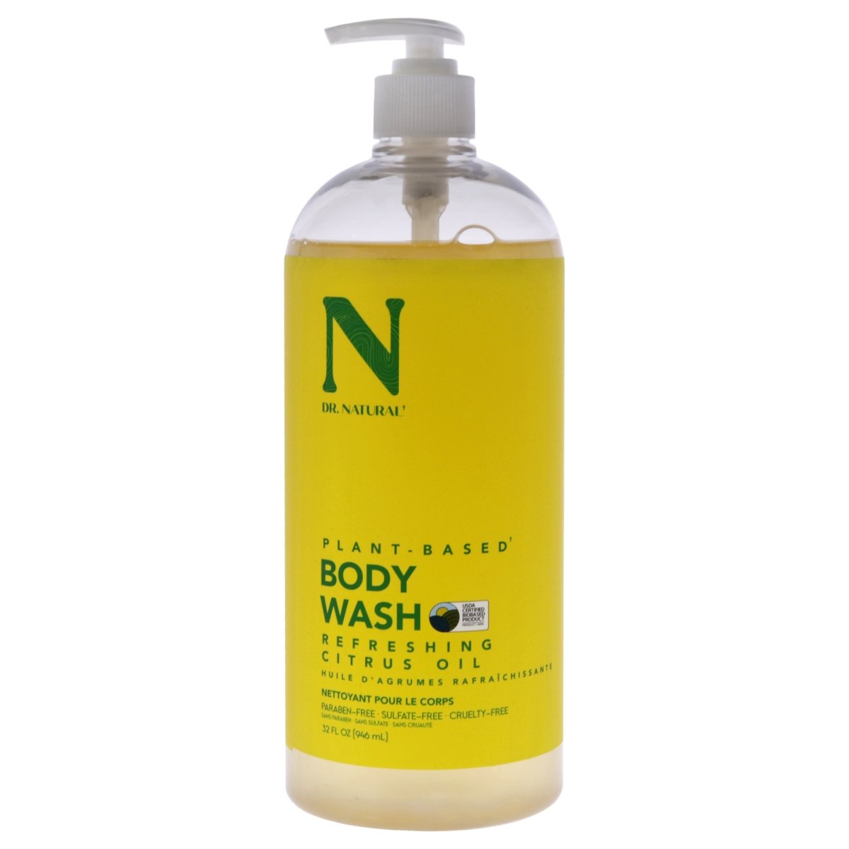 Picture of Dr. Natural I0141216 32 oz Refreshing Oil Body Wash - Citrus