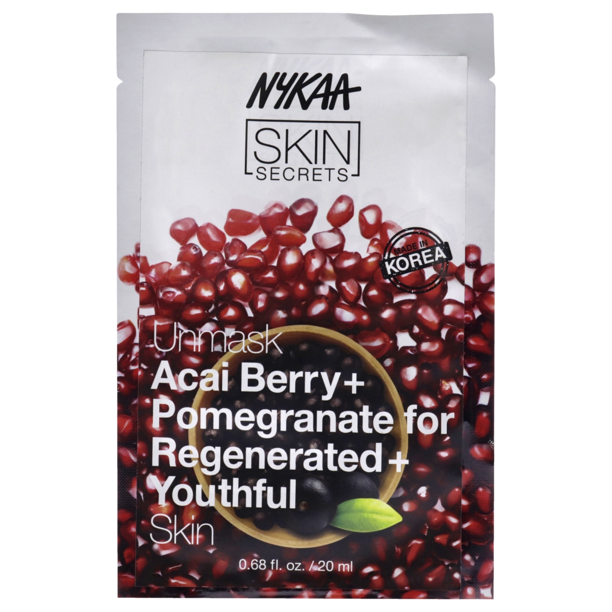 I0136760 1 oz Skin Secrets Sheet Mask - Acai Berry & Pomegranate