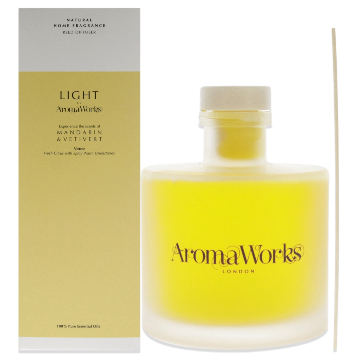 Picture of Aromaworks I0127244 6.76 oz Light Range Reed Diffuser - Mandarin & Vetiver