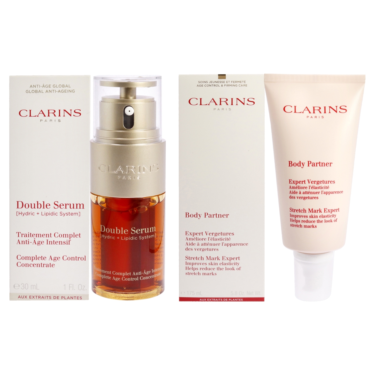 K0004986 Double Serum Complete Age Control Concentrate & Body Partner Stretch Mark Expert Kit - 2 Piece