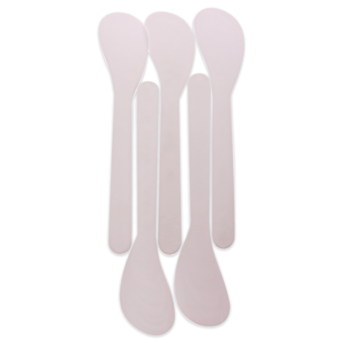 I0124562 Round Tip Plastic Spatula - White - 12 Piece
