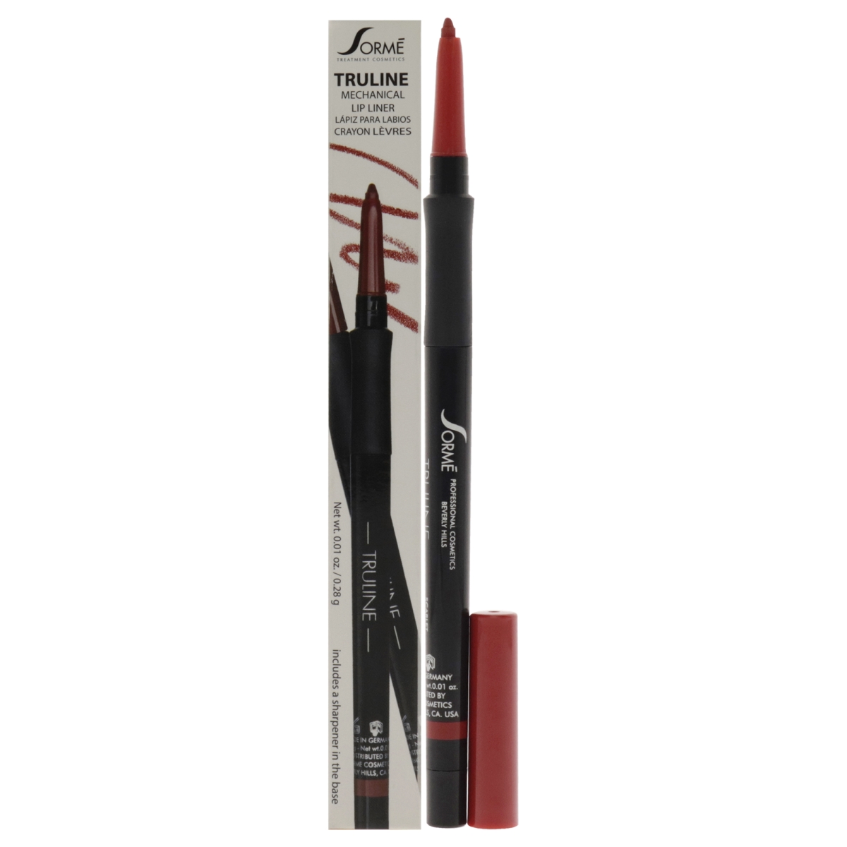 I0125252 0.01 oz Truline Mechanical Lipliner - MPL04 Scarlet