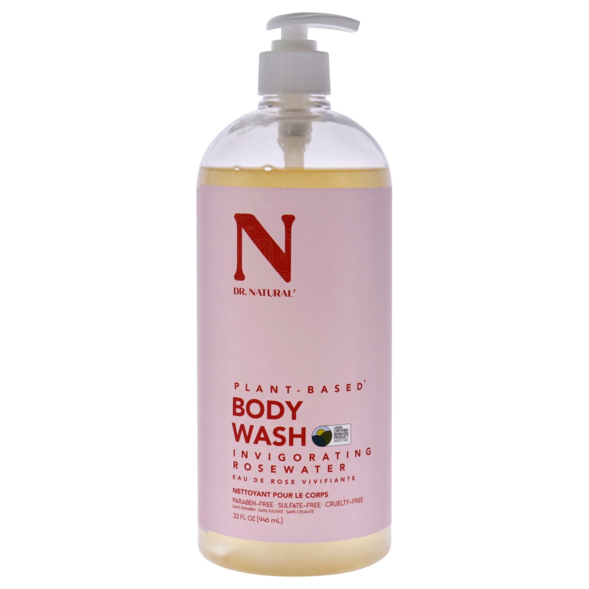 Picture of Dr. Natural I0141217 32 oz Invigorating Body Wash - Rosewater