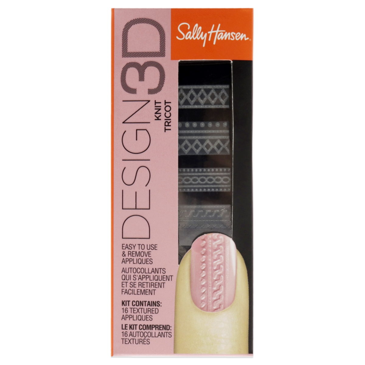 I0130661 Design 3D Nail Sticker - 310 Knit - 16 Piece