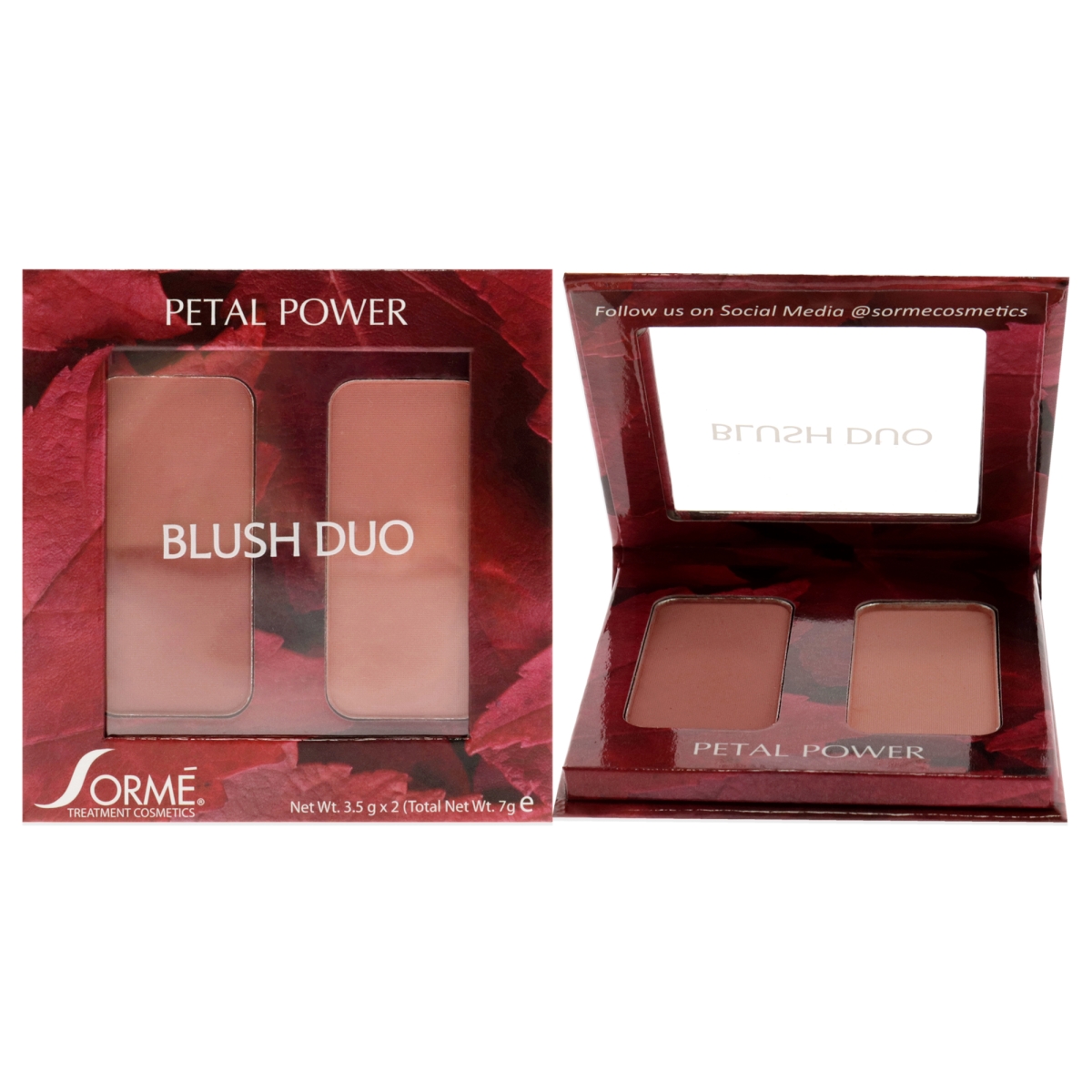 Picture of Sorme Cosmetics I0125152 2 x 0.12 oz Blush Duo Compacts - Petal Power - 2 Piece