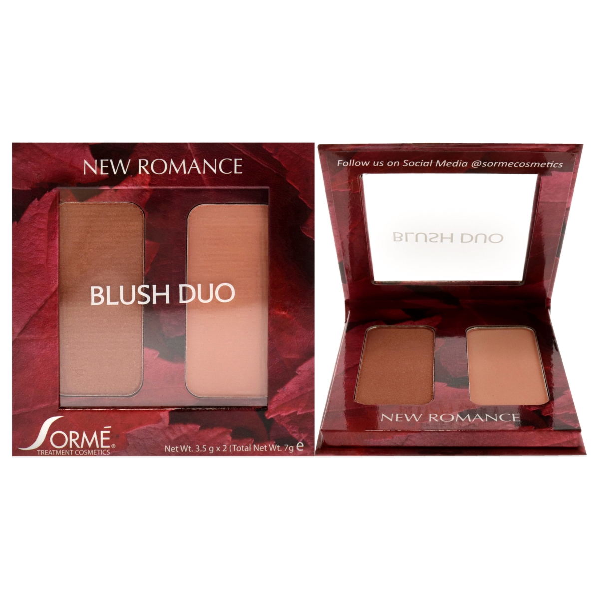 Picture of Sorme Cosmetics I0125151 2 x 0.12 oz Blush Duo Compacts -   Romance - 2 Piece