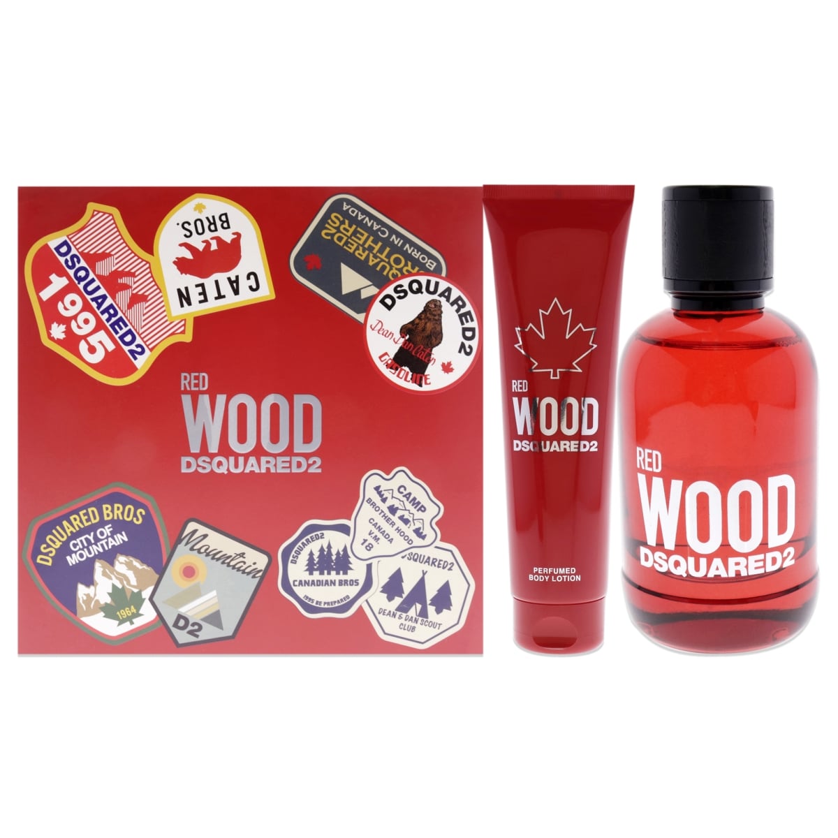 I0122119 Red Wood Gift Set for Women - 2 Piece