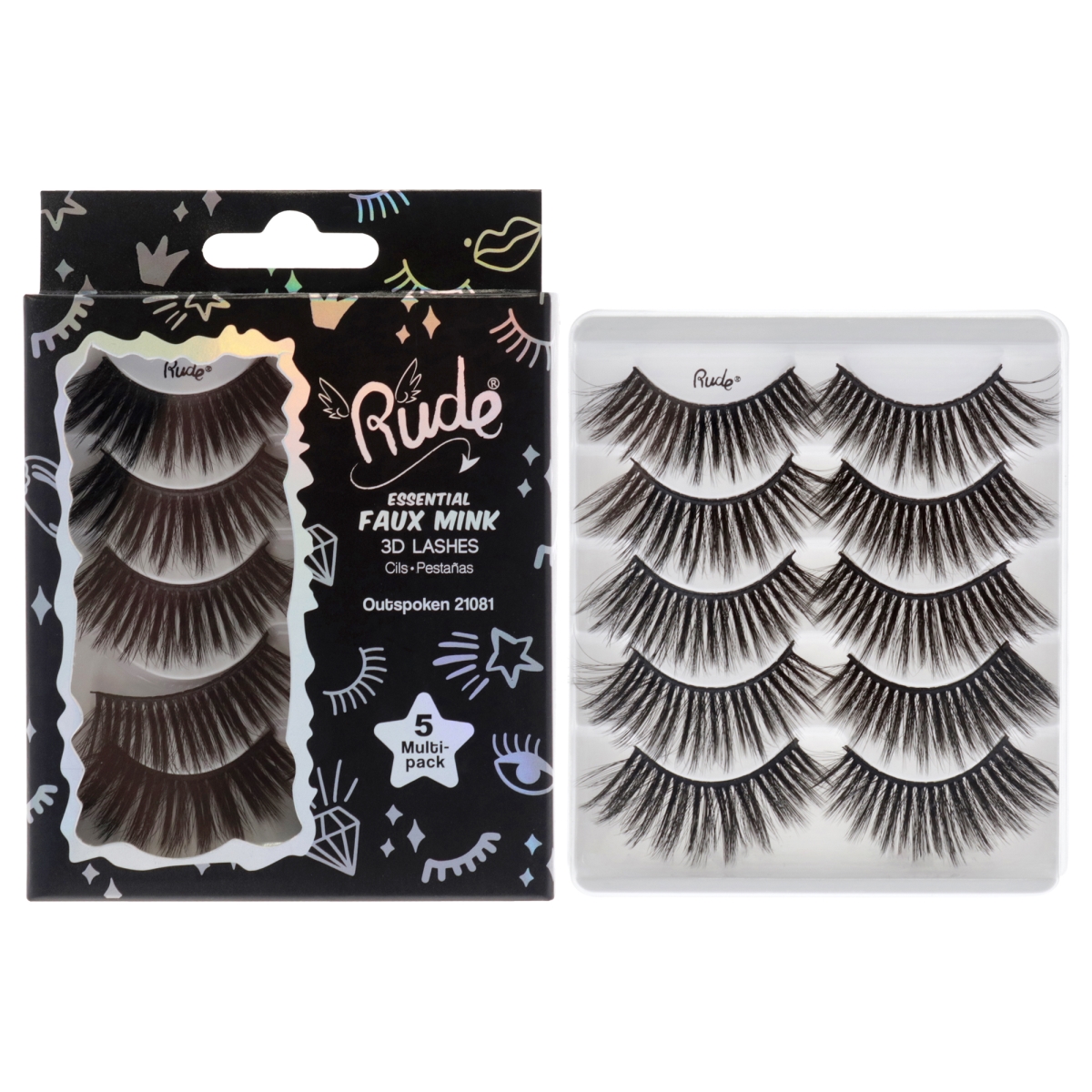 I0149461 Essential Faux Mink 3D Lashes - Outspoken - 5 Piece