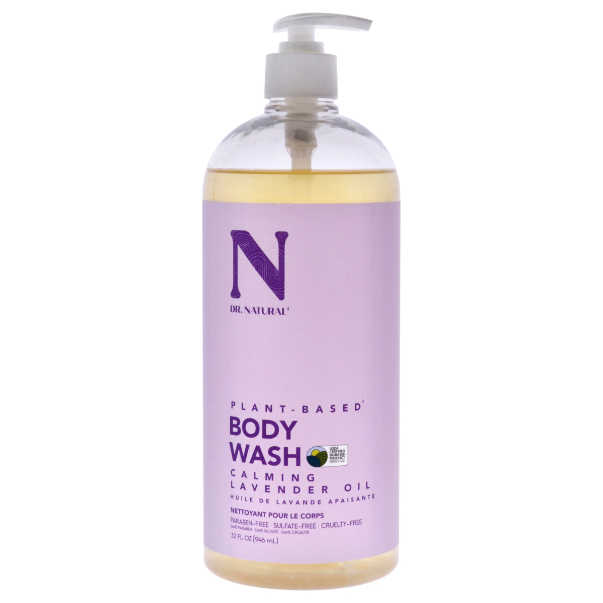 Picture of Dr. Natural I0141215 32 oz Calming Oil Body Wash - Lavender
