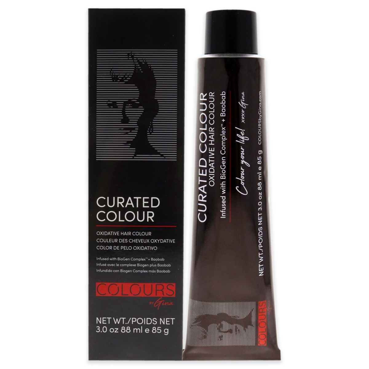 Picture of Colours by Gina I0122648 3 oz Curated Hair Color - 5.22-5VV Intense Light Violet Brown