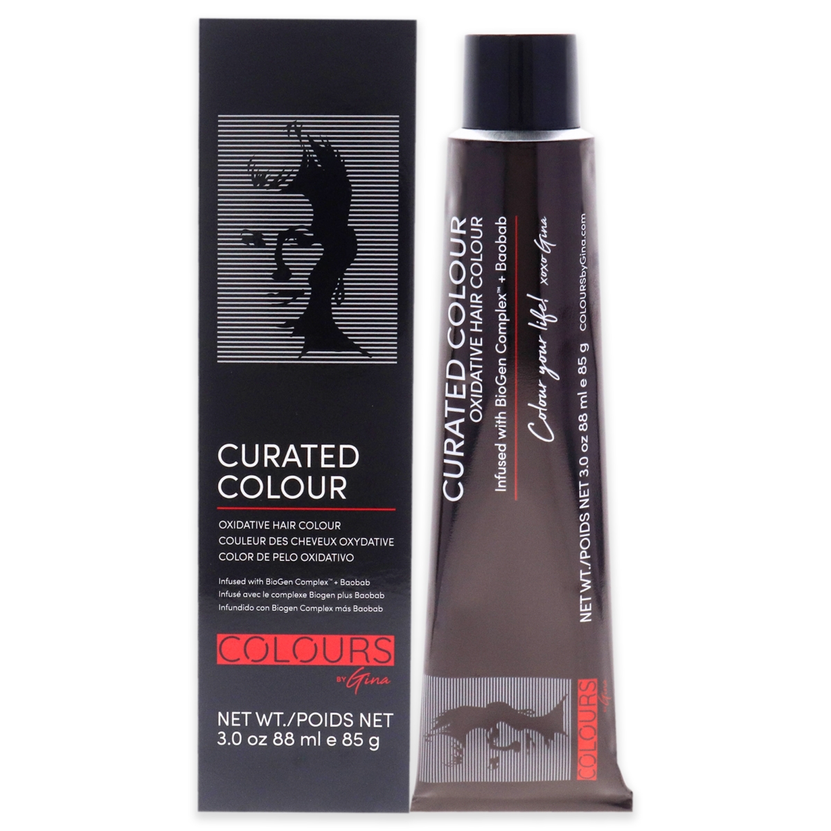 Picture of Colours by Gina I0122644 3 oz Curated Hair Color - 4.35-4GM Golden Mahogany Brown