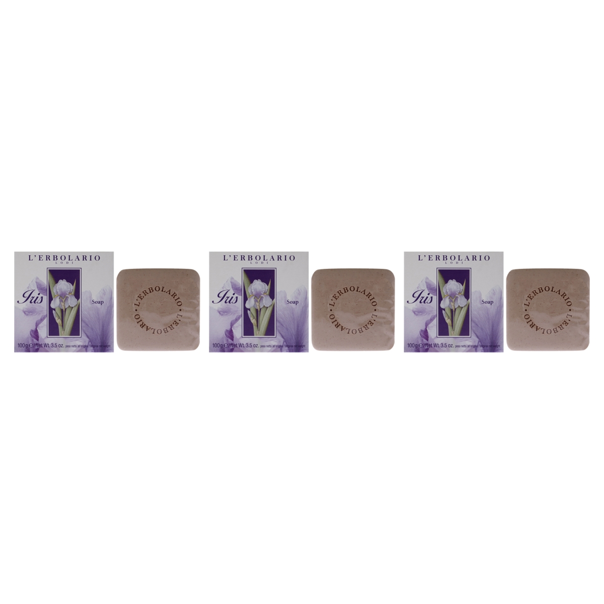 K0005873 3.5 oz Iris Bar Soap for Unisex - Pack of 3