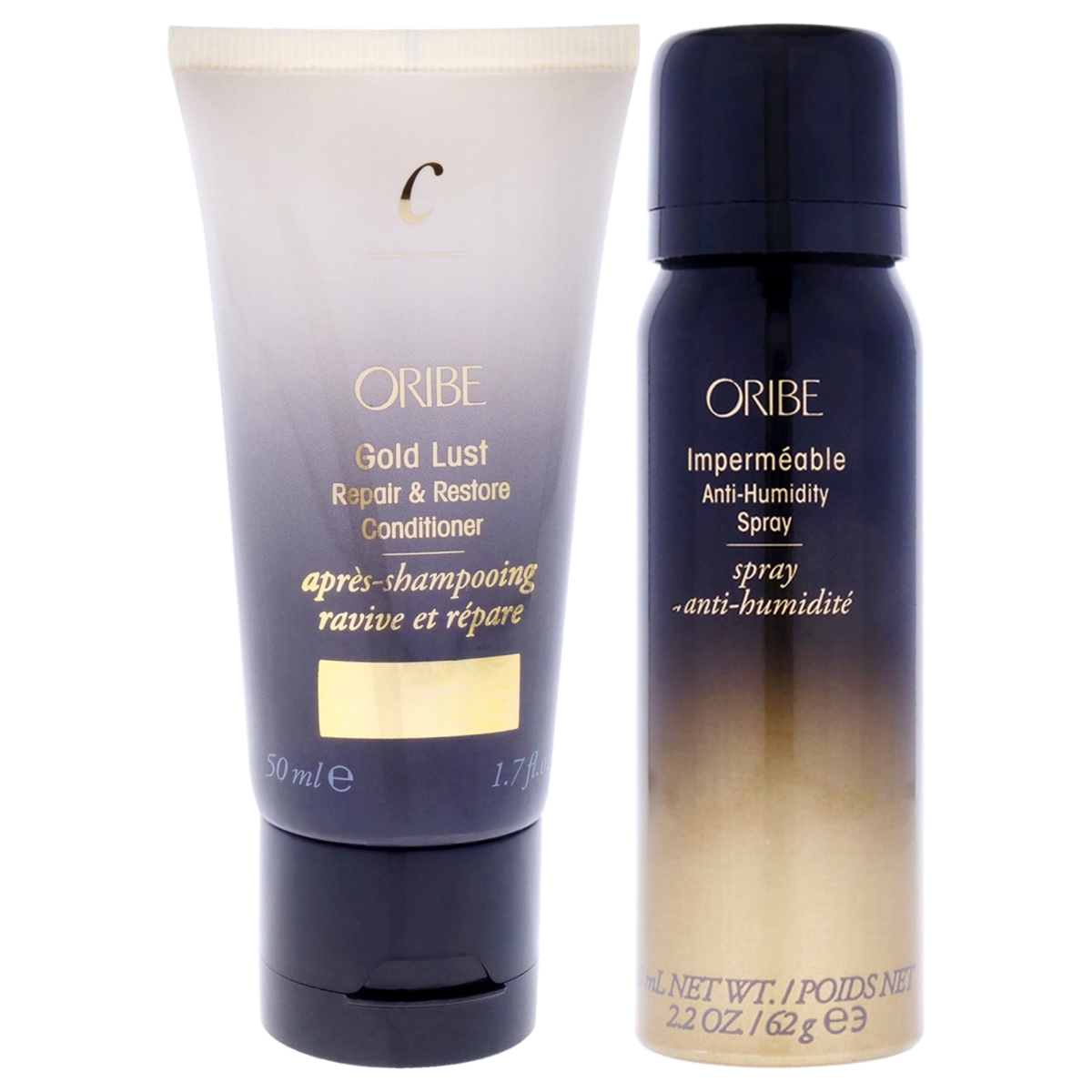 Picture of Oribe K0006091 2 Piece Impermeable Anti-Humidity Spray&#44; Gold Lust Repair & Restore Conditioner Kit