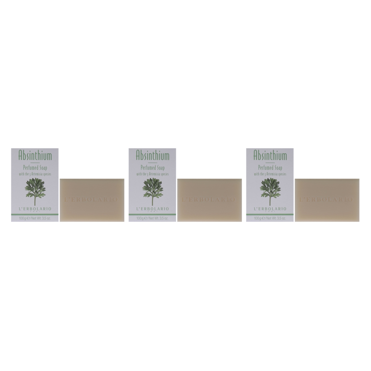K0005863 3.5 oz Absinthium Perfumed Bar Soap for Unisex - Pack of 3