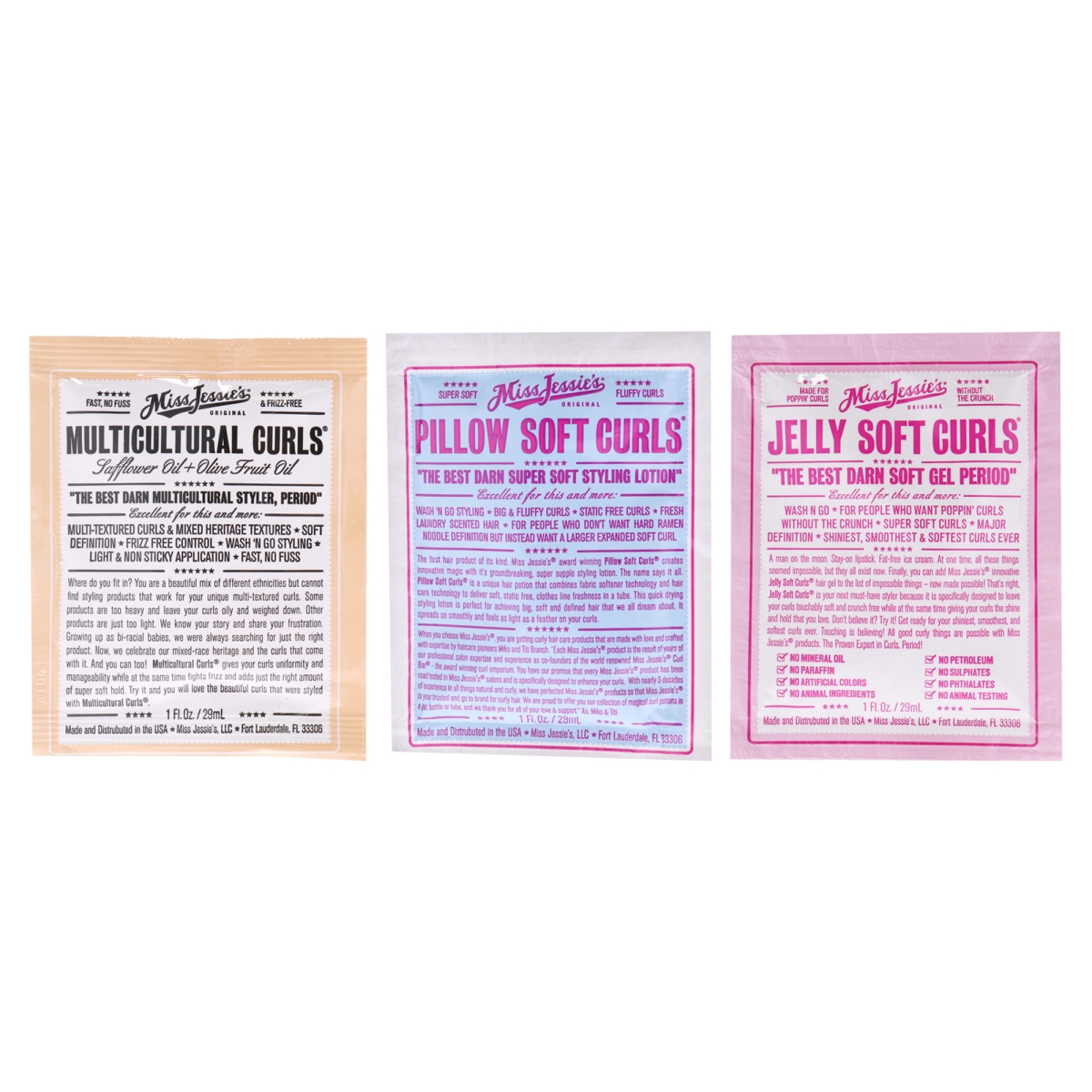 K0005466 3 Piece Pillow Soft Curls with Jelly Soft Curl & Multi Cultural Curls Kit for Unisex
