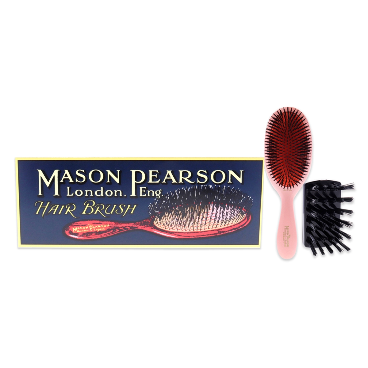 Picture of Mason Pearson I0121932 2 Piece Extra Small Pure Bristle Brush for Unisex - B2 Pink