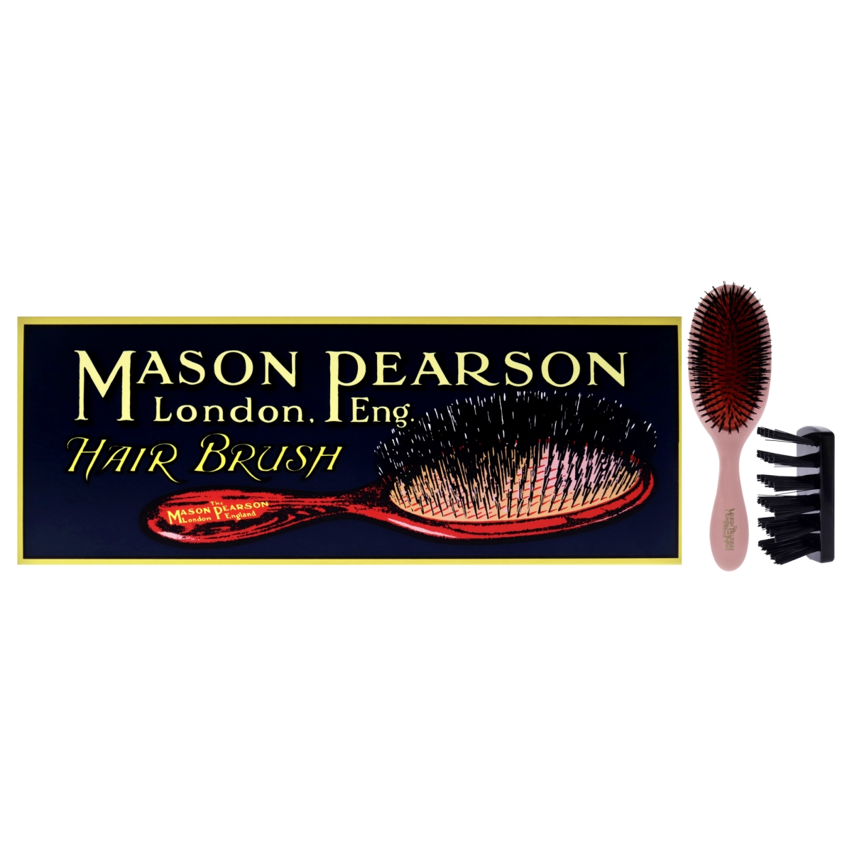 Picture of Mason Pearson I0121939 2 Piece Handy Pure Bristle Brush for Unisex - B3 Pink