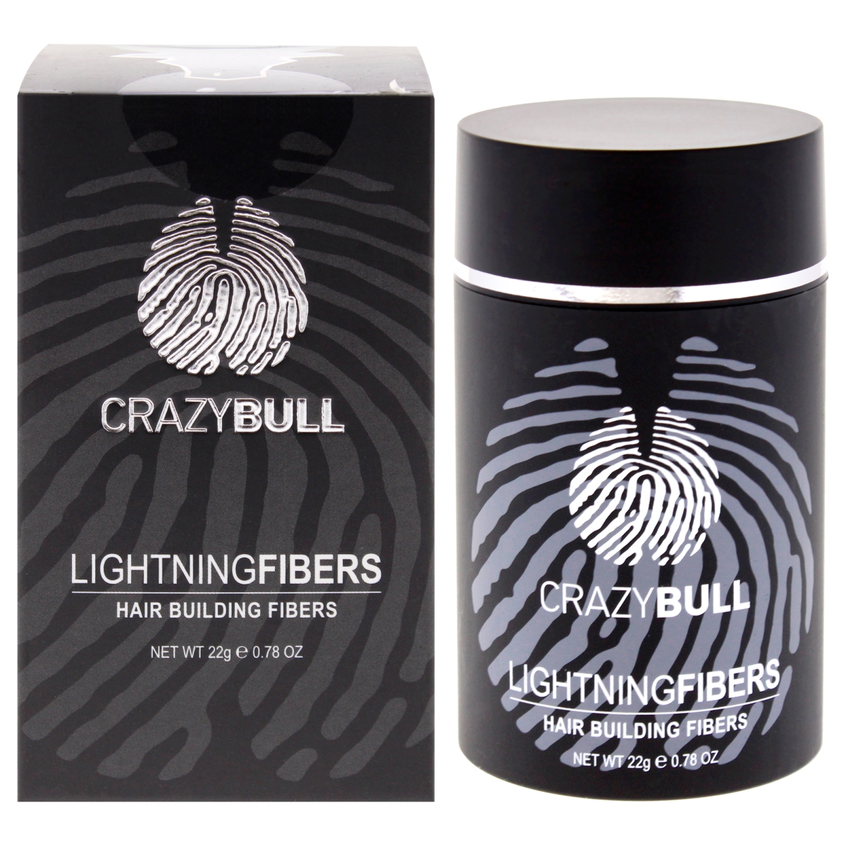Picture of Crazy Bull Hair I0150098 0.78 oz Lightning Hair Building Fibers&#44; 1 Black for Men