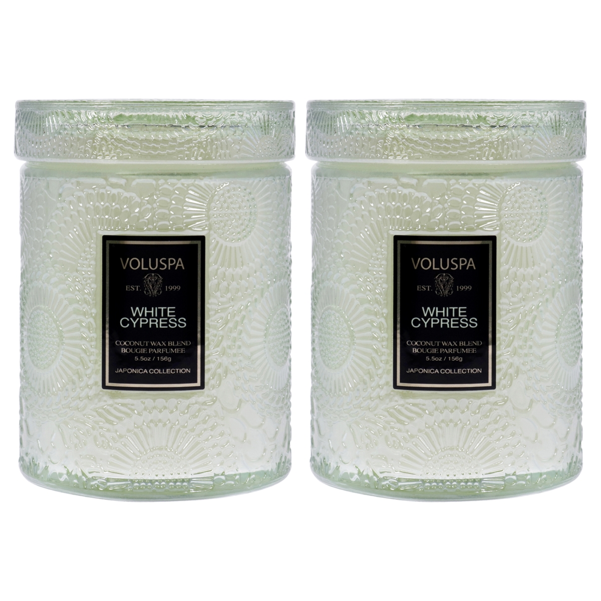 K0005908 5.5 oz White Cypress Small Jar Candle for Unisex - Pack of 2