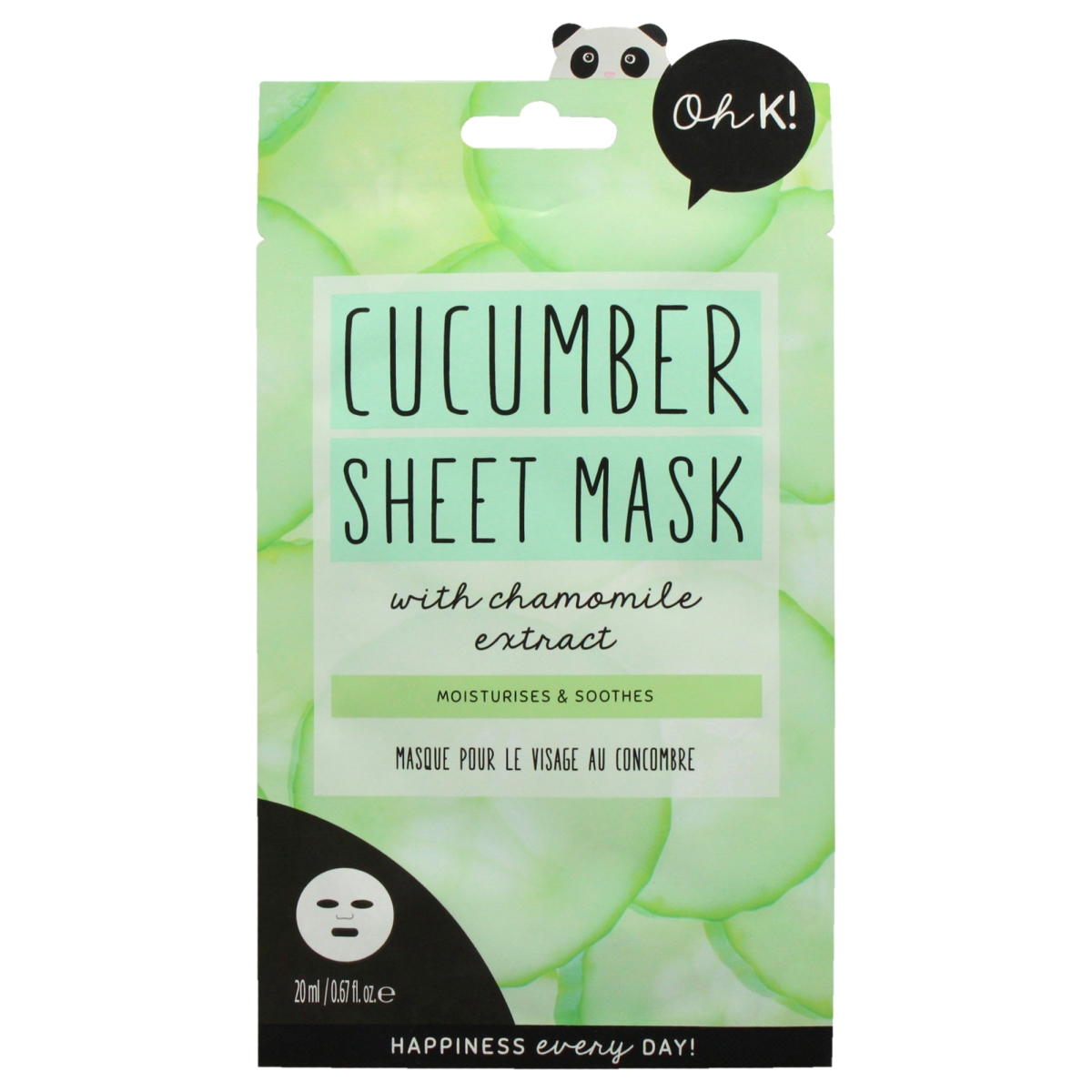 I0150231 Sheet Face Mask, Cucumber for Unisex