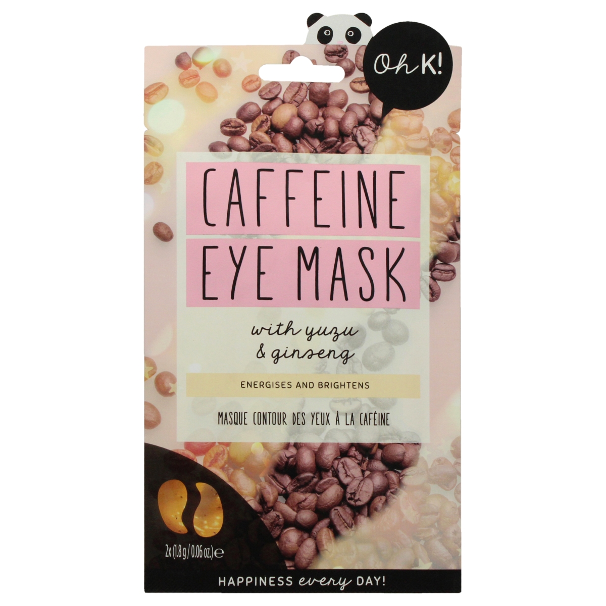 I0150245 Eye Mask, Caffeine for Unisex - Set of 2