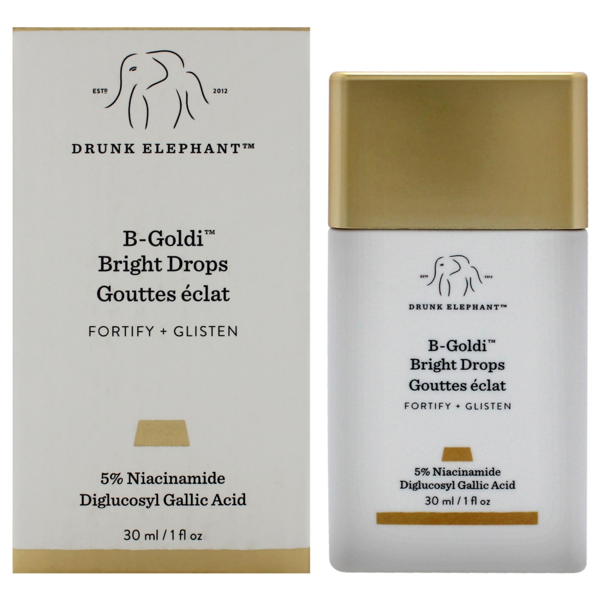 Drunk Elephant B-Goldi Bright Illuminating Drops with 5% Niacinamide, 30 ML/1 FL OZ