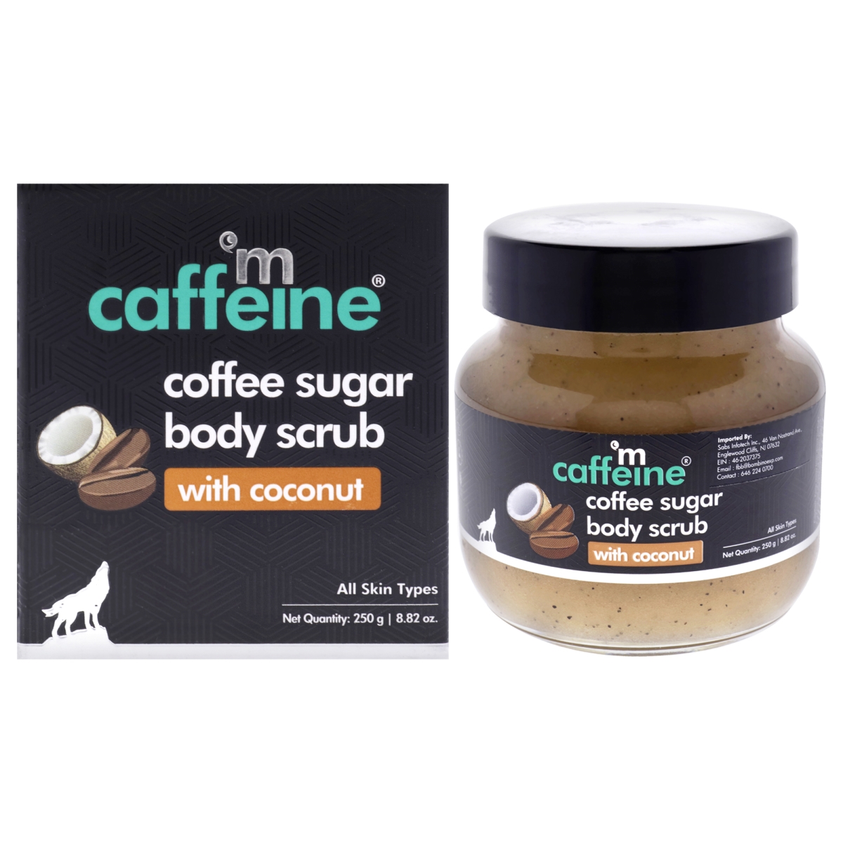 Picture of mCaffeine I0142503 8.82 oz Unisex Coffee with Coconut Sugar Body Scrub for All Skin Types