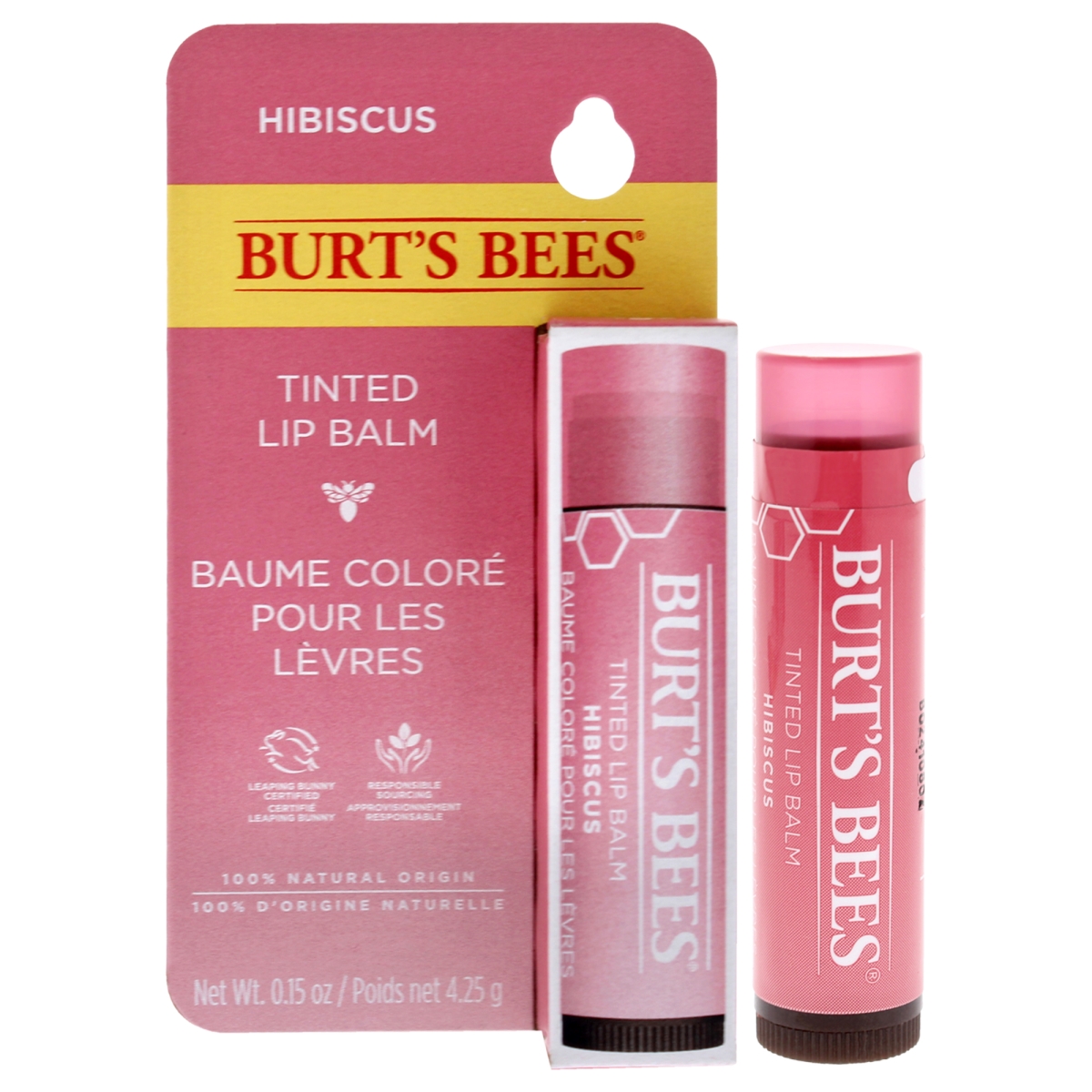 U-C-1252 0.15 oz Hibiscus Tinted Lip Balm for Unisex