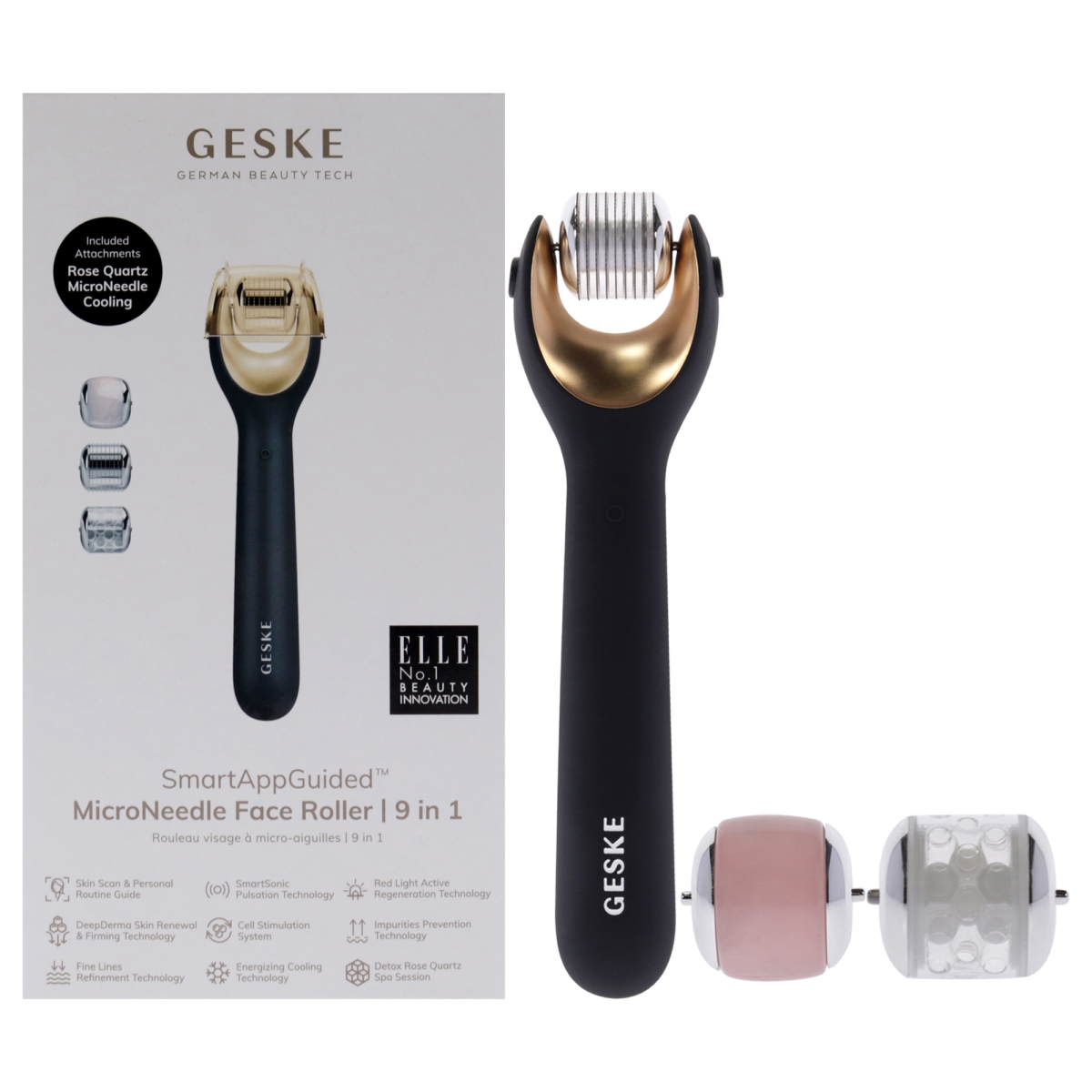 Picture of Geske I0143911 9 in 1 Micro Needle Face Roller for Women - Gray