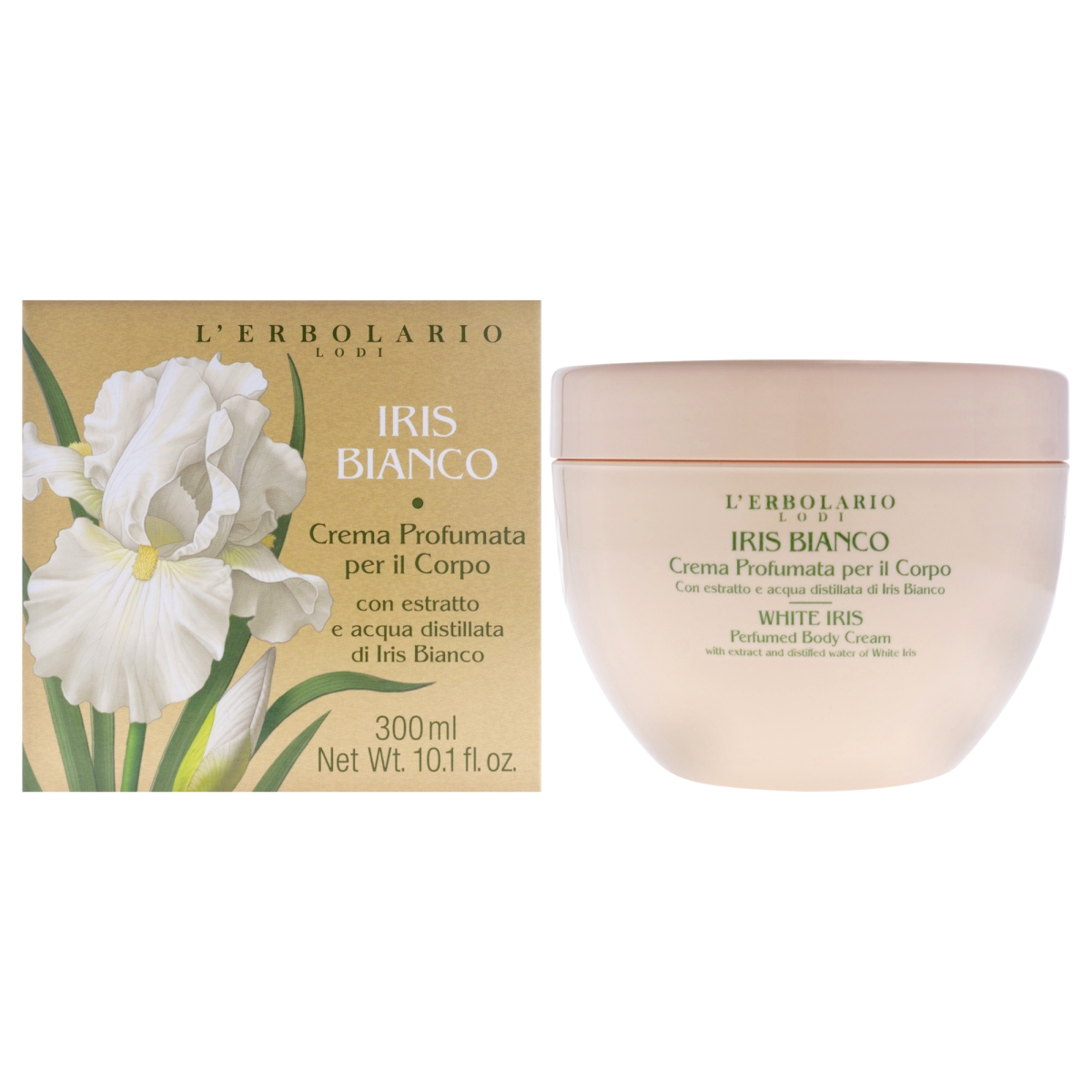 Picture of L Erbolario I0155152 10.1 oz White Iris Perfumed Body Cream for Unisex