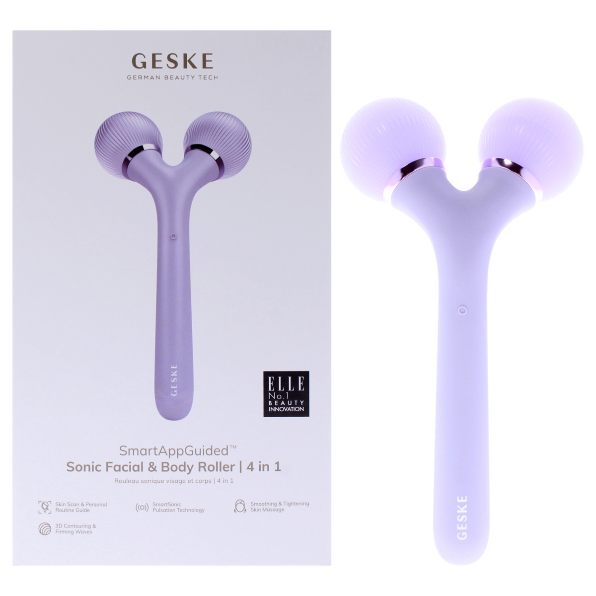 Picture of Geske I0152216 4 in 1 Sonic Facial & Body Roller for Women - Purple