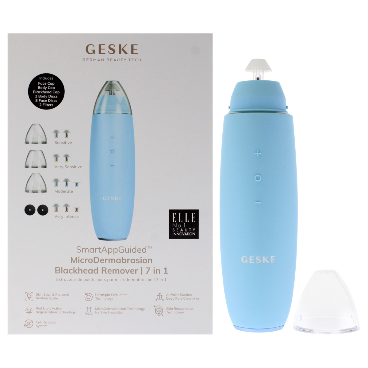Picture of Geske I0152222 7 in 1 Micro Dermabrasion Blackhead Remover for Women - Aquamarine