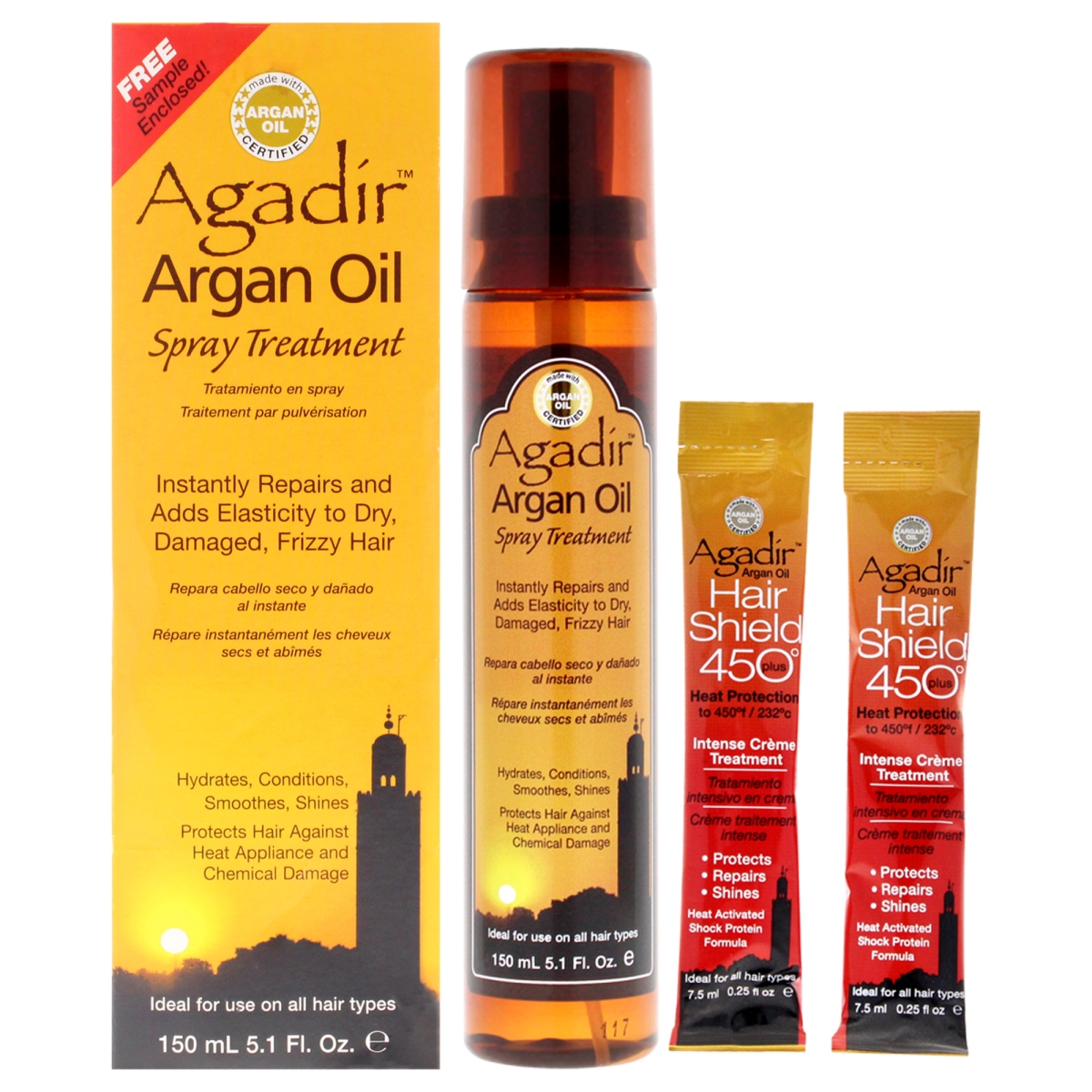 Picture of Agadir I0134461 5.1 oz Argan Oil Spray Treatment for Unisex