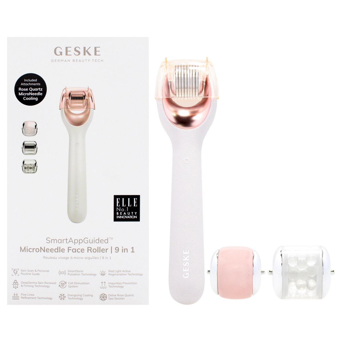 Picture of Geske I0155271 9 in 1 Micro Needle Face Roller - Starlight