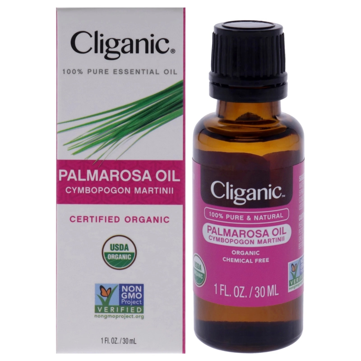 Picture of Cliganic E0141021 1 oz Organic Palmarosa Oil for Unisex