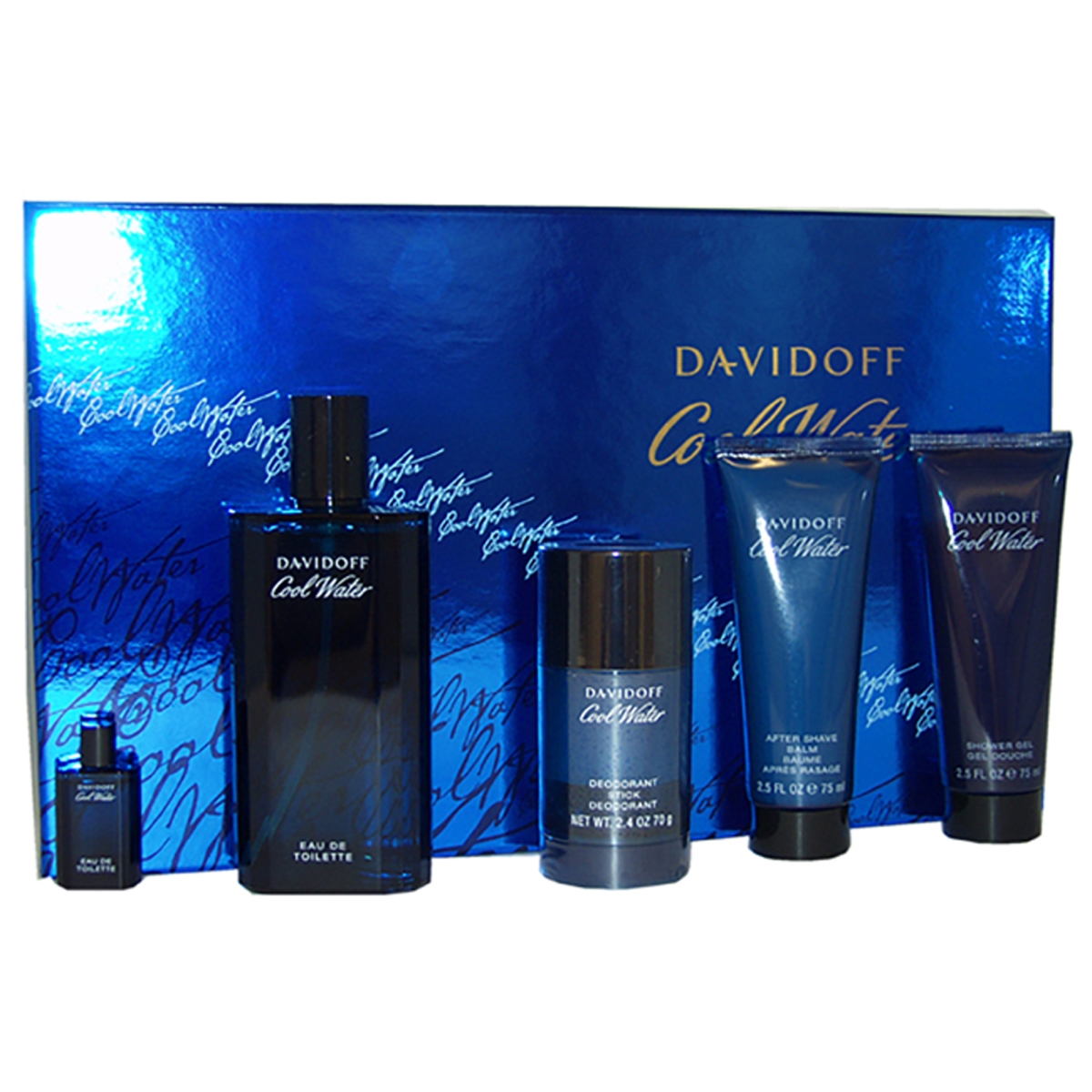 M-GS-2177 Cool Water Eau De Toilette Spray For Men Gift Set - 5 Piece