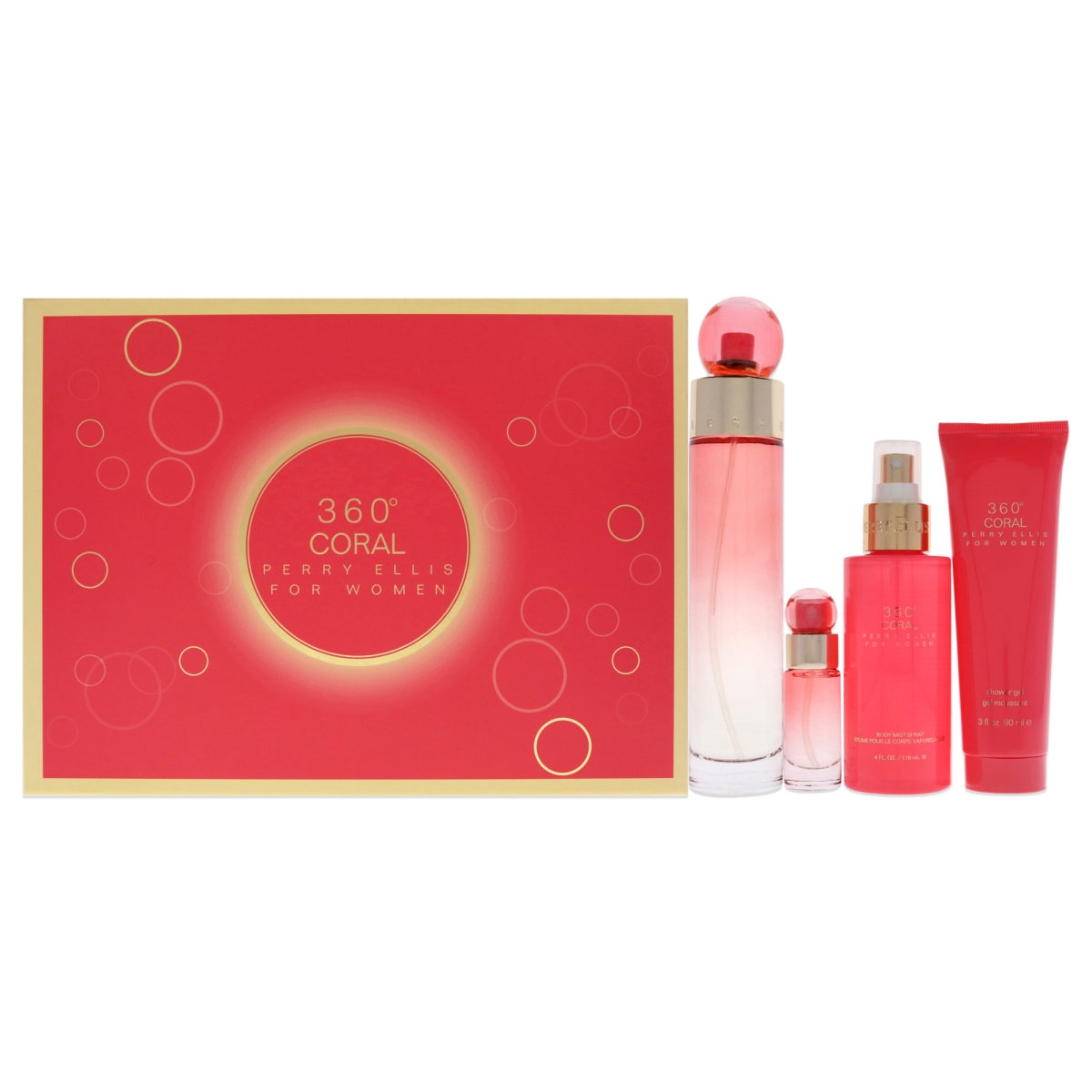 I0125462 360 Coral Gift Set for Women - 4 Piece