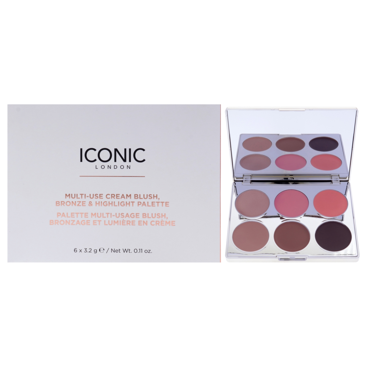 I0158333 0.11 oz Multi-Use Cream Blush, Bronze & Highlight Palette