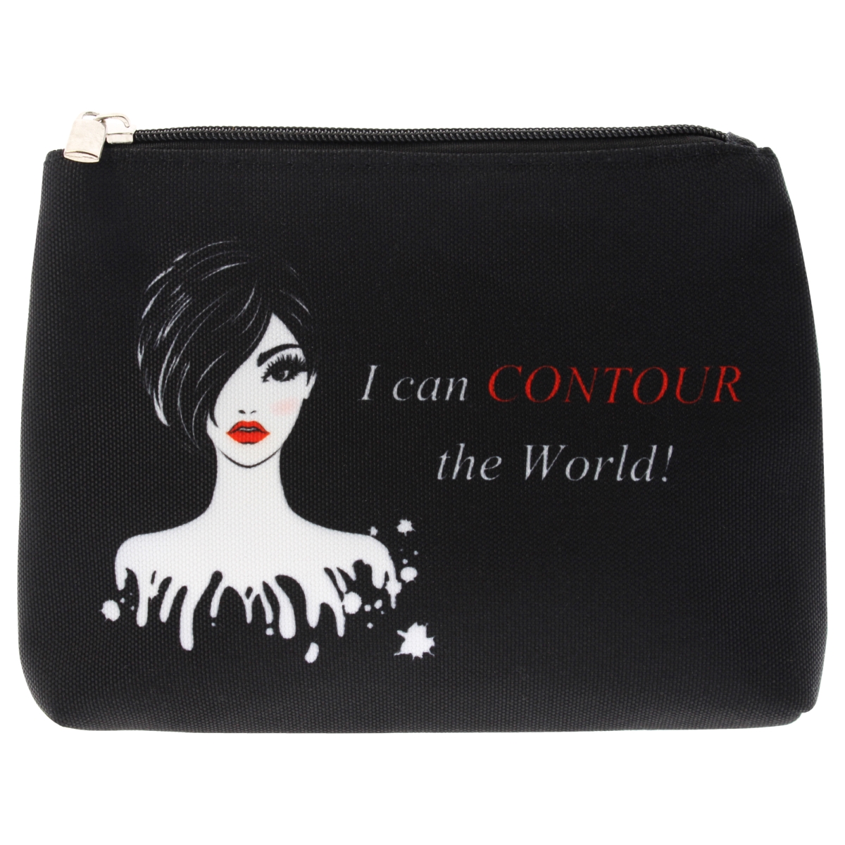 I0133814 Cosmetic Bag Contour The World - Black