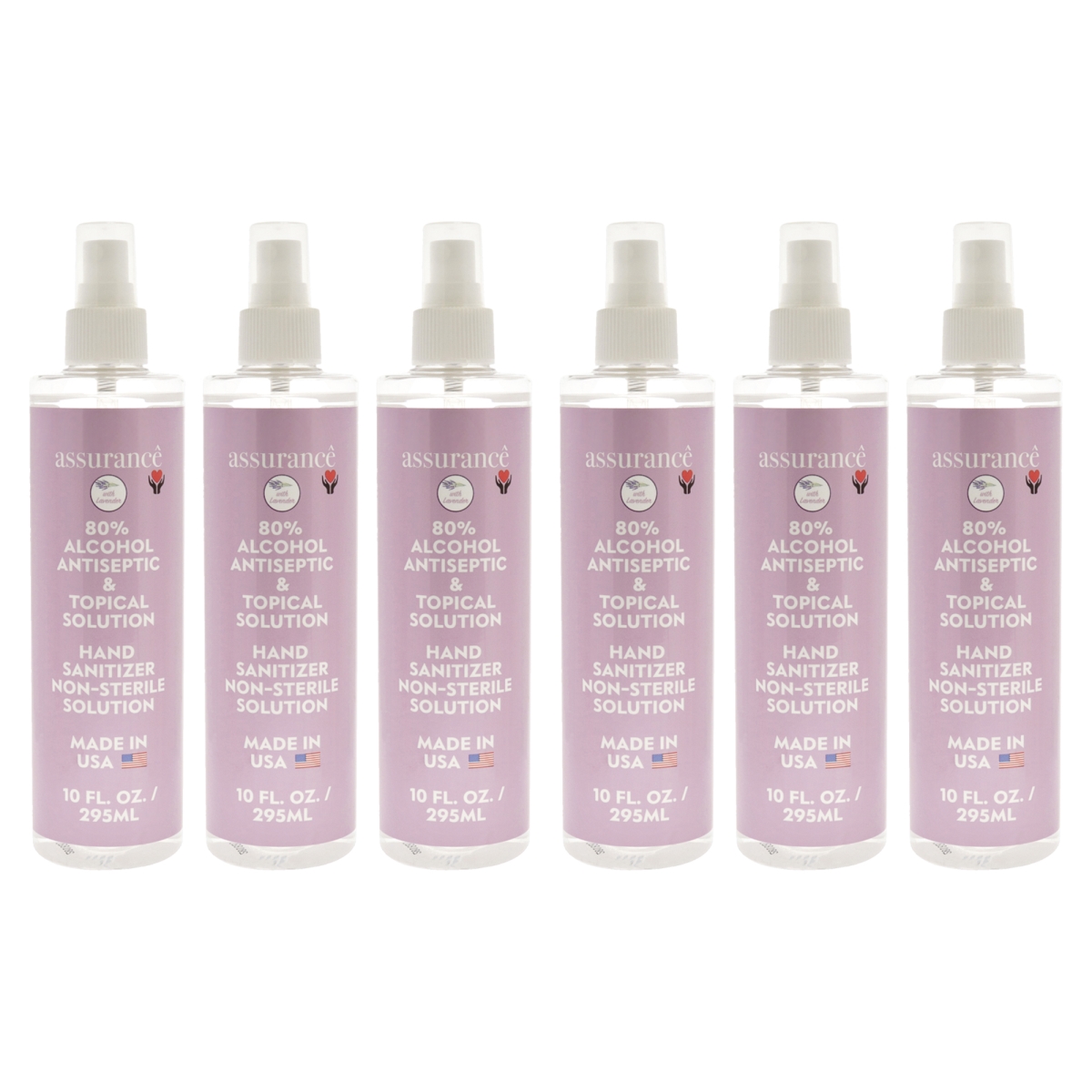 K0007184 10 oz Hand Sanitizer Non-Sterile Solution - Lavender - Pack of 6