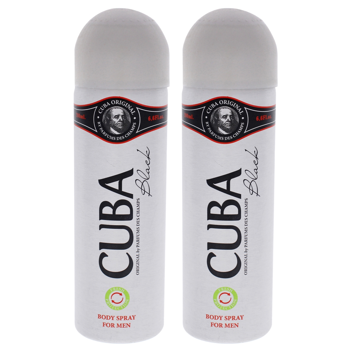 K0007235 6.6 oz  Black Body Spray for Men - Pack of 2