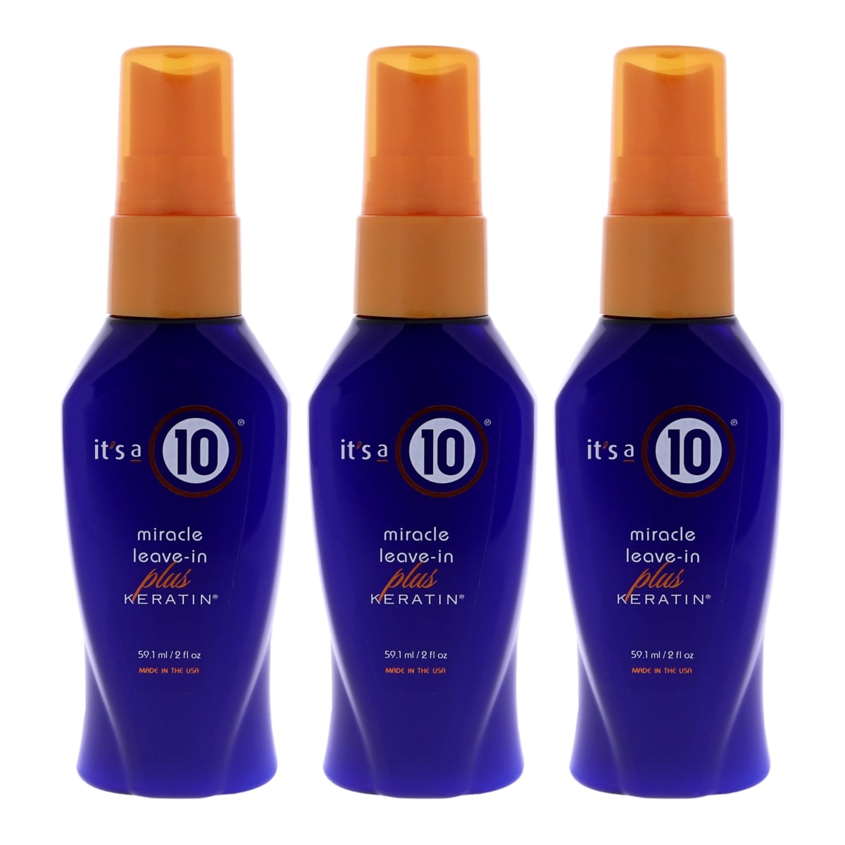 Its A 10 K0007447 2 oz Miracle Leave in Plus Keratin - Pack of 3