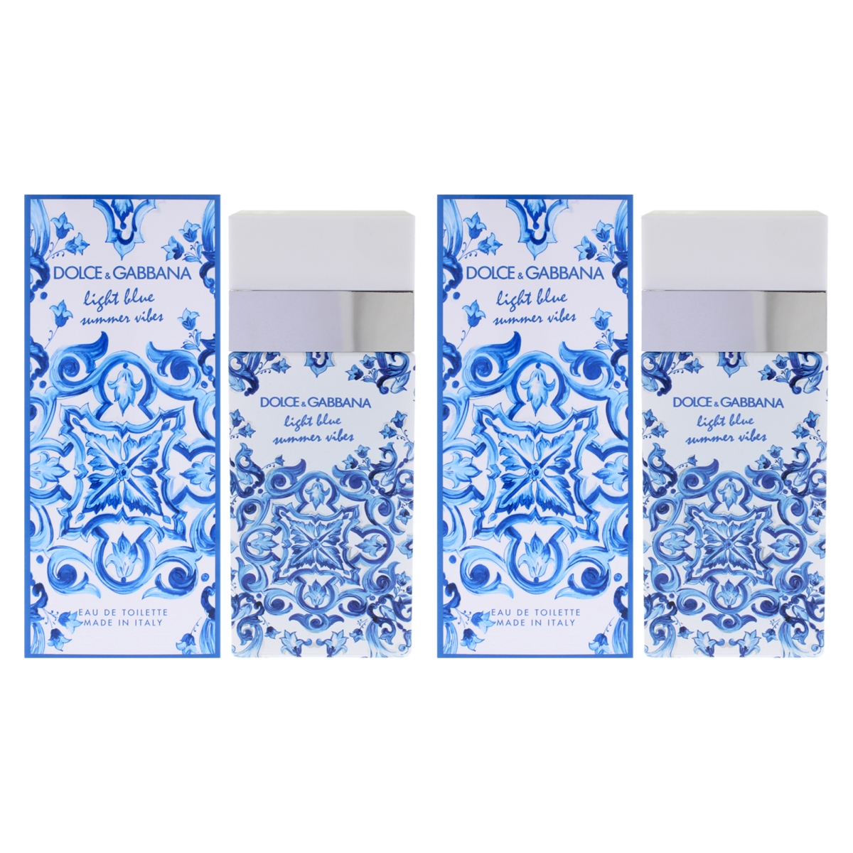 K0007305 3.3 oz Light Blue Summer Vibes EDT Parfum for Women - Pack of 2