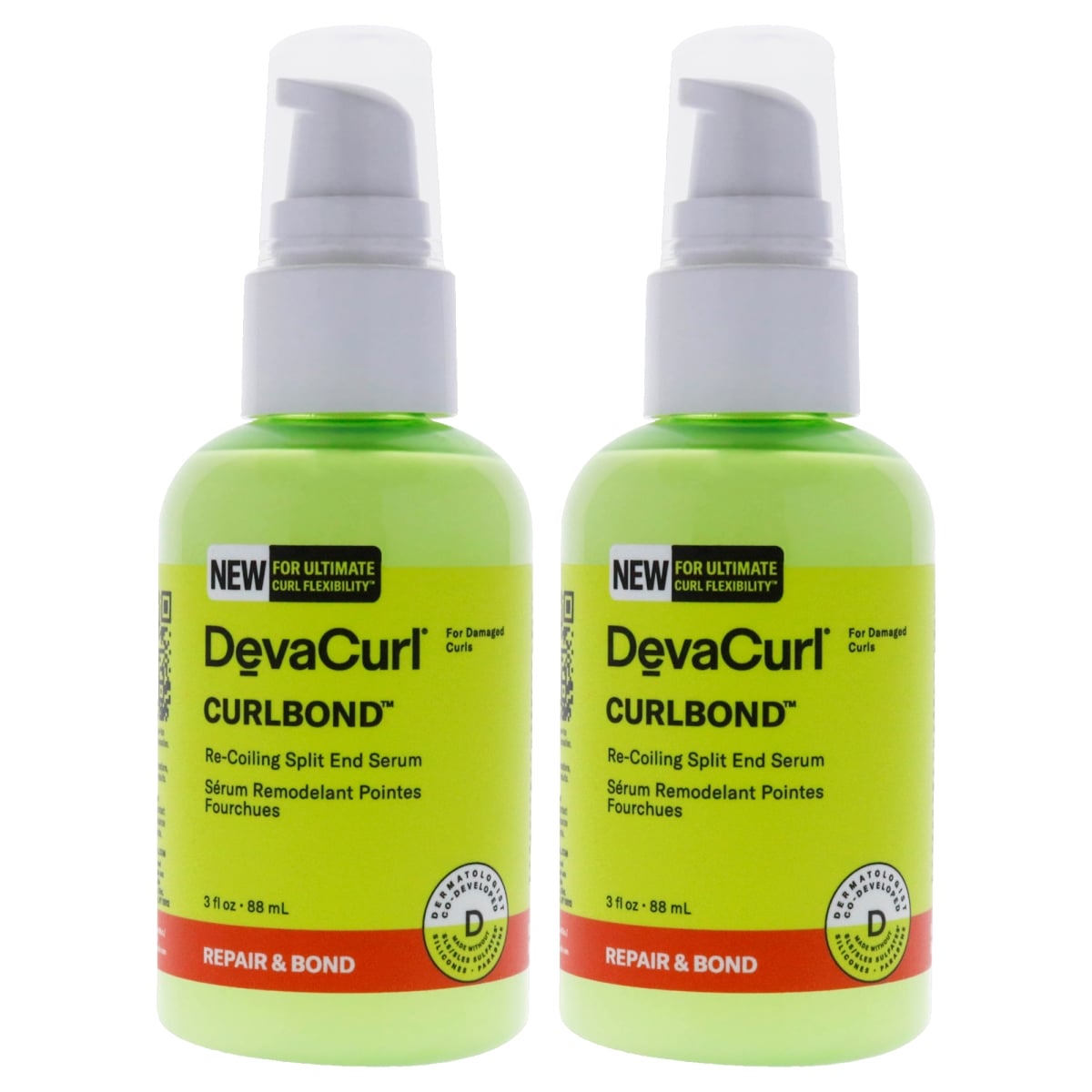 DevaCurl K0007393 3 oz Curl bond Split & Serum for Unisex - Pack of 2