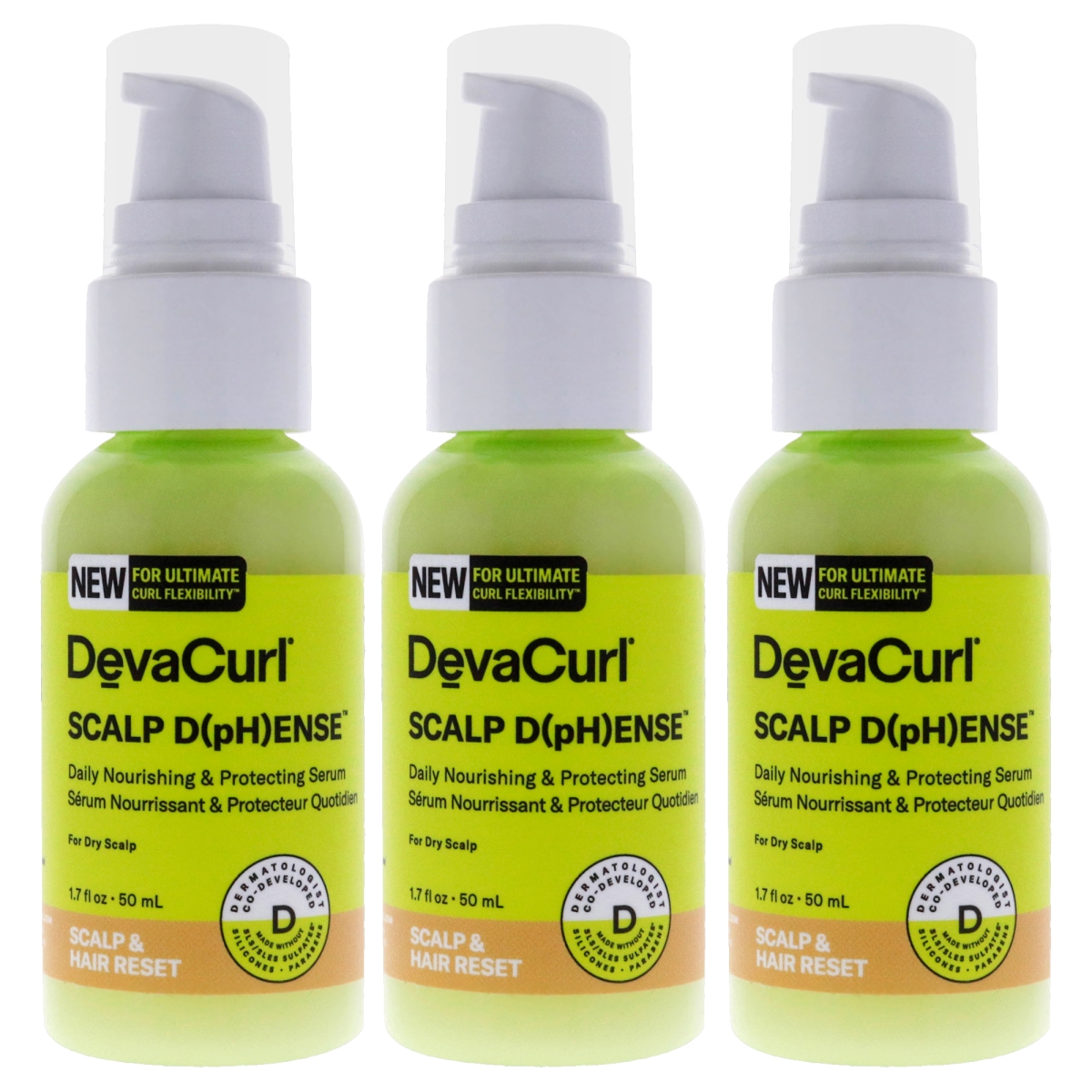 DevaCurl K0007438 1.7 oz Scalp Dphense Serum for Unisex - Pack of 3